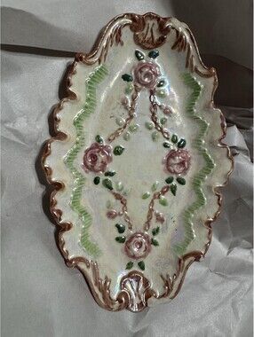vintage trinket dish Floral - Chips On ends